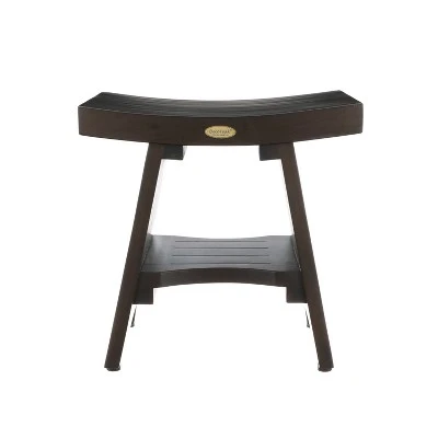 18" Serenity DT101 Wide Teak Wood Shower Bench with Shelf - DecoTeak 3 18" Serenity DT101 Wide Teak Wood Shower Bench with Shelf - DecoTeak