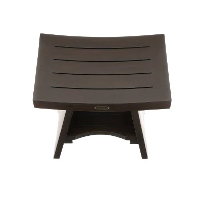 18" Serenity DT101 Wide Teak Wood Shower Bench with Shelf - DecoTeak 8 18" Serenity DT101 Wide Teak Wood Shower Bench with Shelf - DecoTeak - Image 6