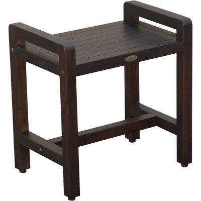 20" Eleganto DT107 Wide Teak Wood Shower Bench with Handles - DecoTeak 6 20" Eleganto DT107 Wide Teak Wood Shower Bench with Handles - DecoTeak - Image 4