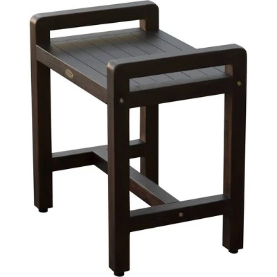 20" Eleganto DT107 Wide Teak Wood Shower Bench with Handles - DecoTeak 7 20" Eleganto DT107 Wide Teak Wood Shower Bench with Handles - DecoTeak - Image 5