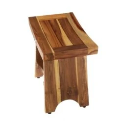 18" Serenity ED961 Wide Teak Shower Bench with Shelf - EcoDecors -Ottomans Official Shop unnamed file 6491