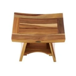 18" Serenity ED961 Wide Teak Shower Bench with Shelf - EcoDecors -Ottomans Official Shop unnamed file 6492