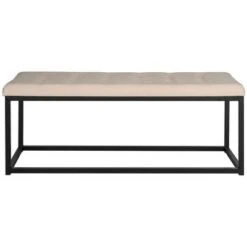 Reynolds Bench - Safavieh Tan / Black 15 Reynolds Bench - Safavieh Tan / Black -Ottomans Official Shop unnamed file 651