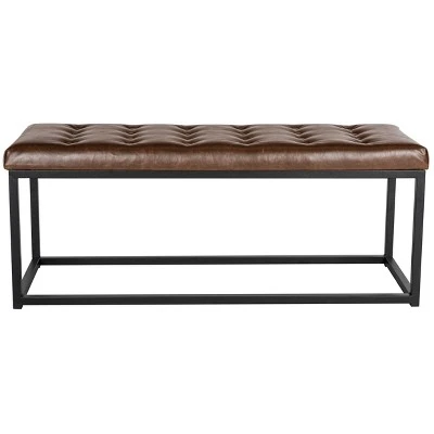 Reynolds Bench - Safavieh Tan / Black 7 Reynolds Bench - Safavieh Tan / Black - Image 5