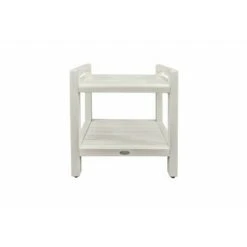 20" Eleganto ED1143 Wide Teak Wood Shower Bench with Handles - CoastalVogue