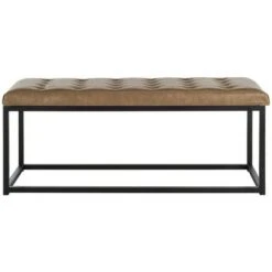 Reynolds Bench - Safavieh Tan / Black 18 Reynolds Bench - Safavieh Tan / Black -Ottomans Official Shop unnamed file 654