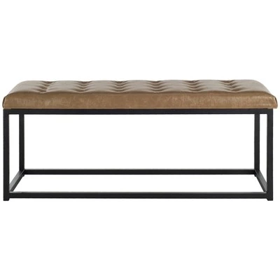Reynolds Bench - Safavieh Tan / Black 9 Reynolds Bench - Safavieh Tan / Black - Image 7