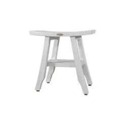 18" Satori ED1106 Wide Teak Shower Bench with Shelf - CoastalVogue