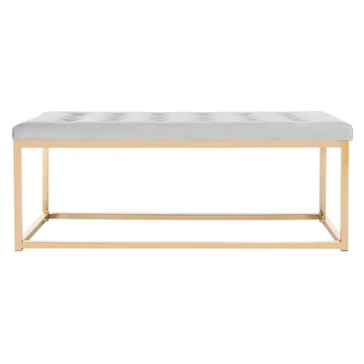 Reynolds Bench - Safavieh Tan / Black 10 Reynolds Bench - Safavieh Tan / Black - Image 8