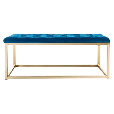 Reynolds Bench - Safavieh Tan / Black 11 Reynolds Bench - Safavieh Tan / Black - Image 9