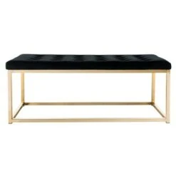 Reynolds Bench - Safavieh Tan / Black 21 Reynolds Bench - Safavieh Tan / Black -Ottomans Official Shop unnamed file 657