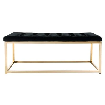 Reynolds Bench - Safavieh Tan / Black 12 Reynolds Bench - Safavieh Tan / Black - Image 10