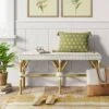 Perry Rattan Woven Bench Cream - Threshold™