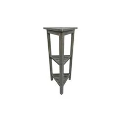 32" FlexiCorner Tall Teak Shower Storage Shelf Light Gray - CoastalVogue -Ottomans Official Shop unnamed file 6588