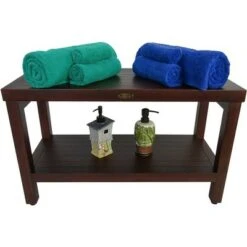 30" Eleganto DT116 Wide Teak Wood Shower Bench with Shelf - DecoTeak 16 30" Eleganto DT116 Wide Teak Wood Shower Bench with Shelf - DecoTeak -Ottomans Official Shop unnamed file 6612