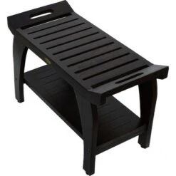 30" Tranquility DT123 Wide Teak Wood Shower Bench with Handles - DecoTeak -Ottomans Official Shop unnamed file 6616