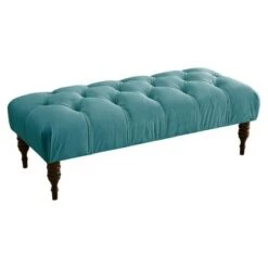 Valletta Velvet Tufted Bench - Skyline Furniture Caribbean -Ottomans Official Shop unnamed file 6625