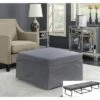 Designs4Comfort Folding Bed Ottoman Soft Gray Fabric - Breighton Home -Ottomans Official Shop unnamed file 6626
