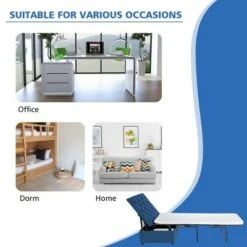 Costway Folding Ottoman Sleeper Bed with Mattress Convertible Guest Bed Pink -Ottomans Official Shop unnamed file 6645