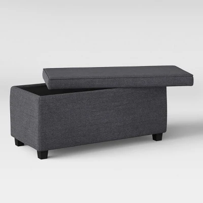 Double Storage Ottoman Dark Gray - Room Essentials™ 5 Double Storage Ottoman Dark Gray - Room Essentials™ - Image 4