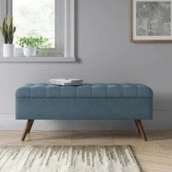 Ottomans Official Shop 70 Arthur Tufted Storage Bench - Project 62™ Gray