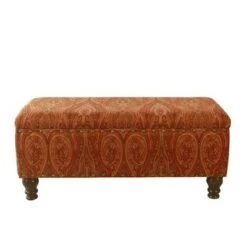 Large Storage Bench with Nailhead - HomePop Tan -Ottomans Official Shop unnamed file 6684