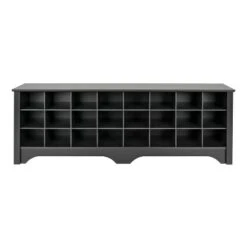 60" Shoe Cubby Bench - Prepac Gray -Ottomans Official Shop unnamed file 6734