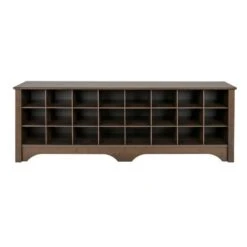 60" Shoe Cubby Bench - Prepac Gray -Ottomans Official Shop unnamed file 6736