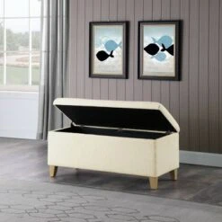 Sherpa Storage Bench Cream - HomePop -Ottomans Official Shop unnamed file 6787