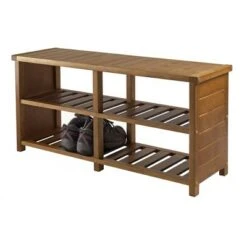 Keystone Entry Teak Shoe Bench - Winsome