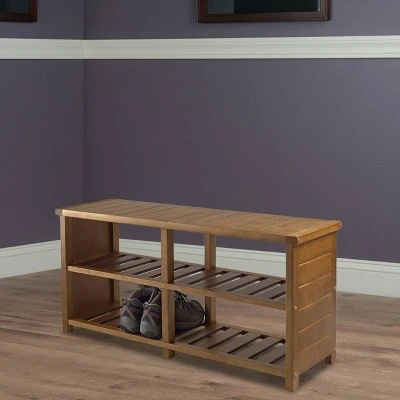 Keystone Entry Teak Shoe Bench - Winsome 5 Keystone Entry Teak Shoe Bench - Winsome - Image 3
