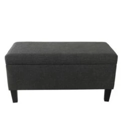 Large Textured Storage Bench - HomePop Ash Gray -Ottomans Official Shop unnamed file 6804