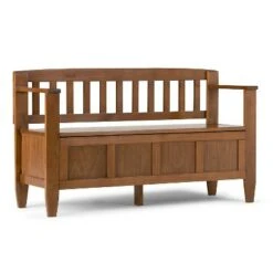 48" Riverside Solid Wood Entryway Storage Bench - Wyndenhall Coffee Brown -Ottomans Official Shop unnamed file 6827
