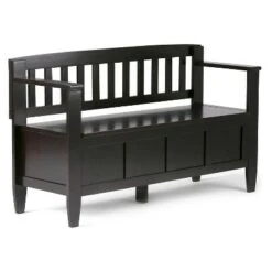 48" Riverside Solid Wood Entryway Storage Bench - Wyndenhall Coffee Brown -Ottomans Official Shop unnamed file 6829