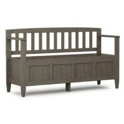 48" Riverside Solid Wood Entryway Storage Bench - Wyndenhall Coffee Brown -Ottomans Official Shop unnamed file 6830