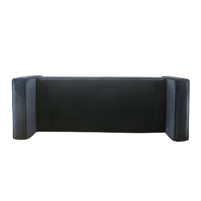 Rimo Velvet Storage Bench - Homepop Navy 5 Rimo Velvet Storage Bench - Homepop Navy - Image 3