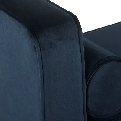 Rimo Velvet Storage Bench - Homepop Navy 8 Rimo Velvet Storage Bench - Homepop Navy - Image 6