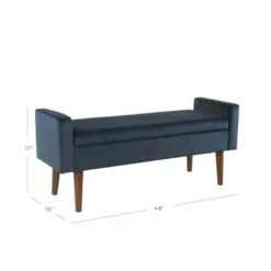 Fulton Storage Bench - Homepop Faux Leather