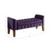 HomePop Velvet Tufted Storage Settee Bench Blue 1 HomePop Velvet Tufted Storage Settee Bench Blue -Ottomans Official Shop unnamed file 6868