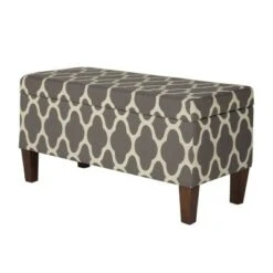 Drake Large Decorative Storage Bench – HomePop Geo Green
