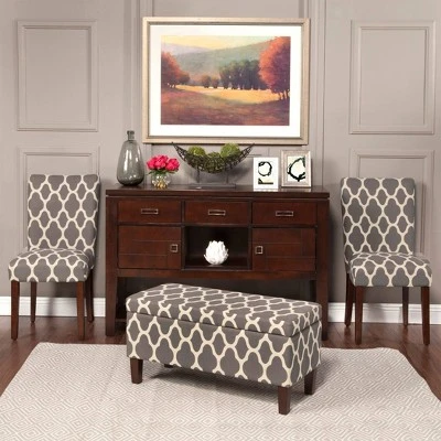 Drake Large Decorative Storage Bench – HomePop Geo Green 4 Drake Large Decorative Storage Bench – HomePop Geo Green - Image 2