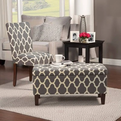 Drake Large Decorative Storage Bench – HomePop Geo Green 5 Drake Large Decorative Storage Bench – HomePop Geo Green - Image 3