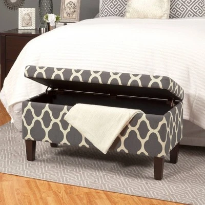 Drake Large Decorative Storage Bench – HomePop Geo Green 6 Drake Large Decorative Storage Bench – HomePop Geo Green - Image 4