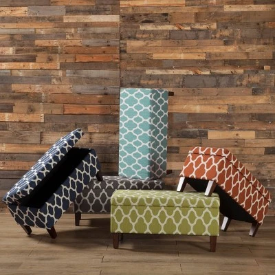 Drake Large Decorative Storage Bench – HomePop Geo Green 10 Drake Large Decorative Storage Bench – HomePop Geo Green - Image 8