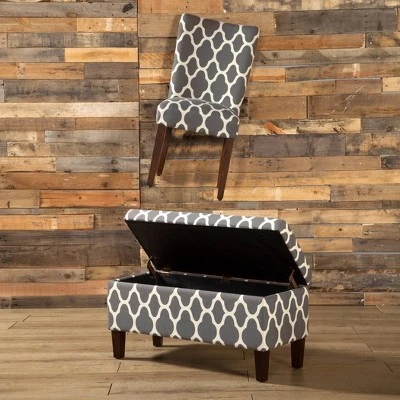 Drake Large Decorative Storage Bench – HomePop Geo Green 11 Drake Large Decorative Storage Bench – HomePop Geo Green - Image 9