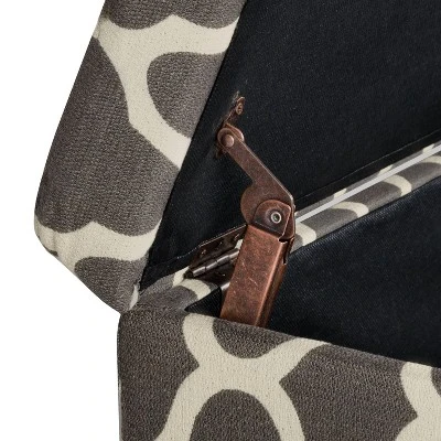 Drake Large Decorative Storage Bench – HomePop Geo Green 17 Drake Large Decorative Storage Bench – HomePop Geo Green - Image 15