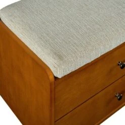 Harvey Mid-Century Modern Lift Top Faux Drawer Storage Bench - Saracina Home Dark Walnut/gray -Ottomans Official Shop unnamed file 6956