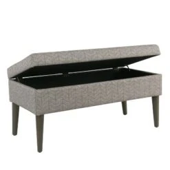 Mid Century Storage Bench Textured Gray - HomePop -Ottomans Official Shop unnamed file 6972