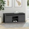 Cantebella Modern Storage Bench Dark Gray/Black - Christopher Knight Home -Ottomans Official Shop unnamed file 6995