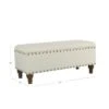 Large Storage Bench with Nailhead Trim - HomePop Faux Leather Brown -Ottomans Official Shop unnamed file 7000